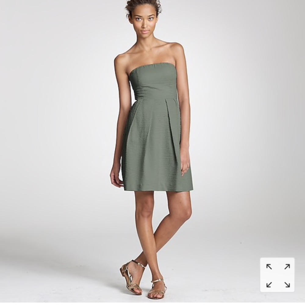J.Crew Lorelei Strapless Embossed Dress in Navy